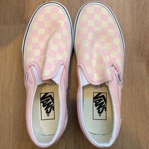 Pink checkered Vans